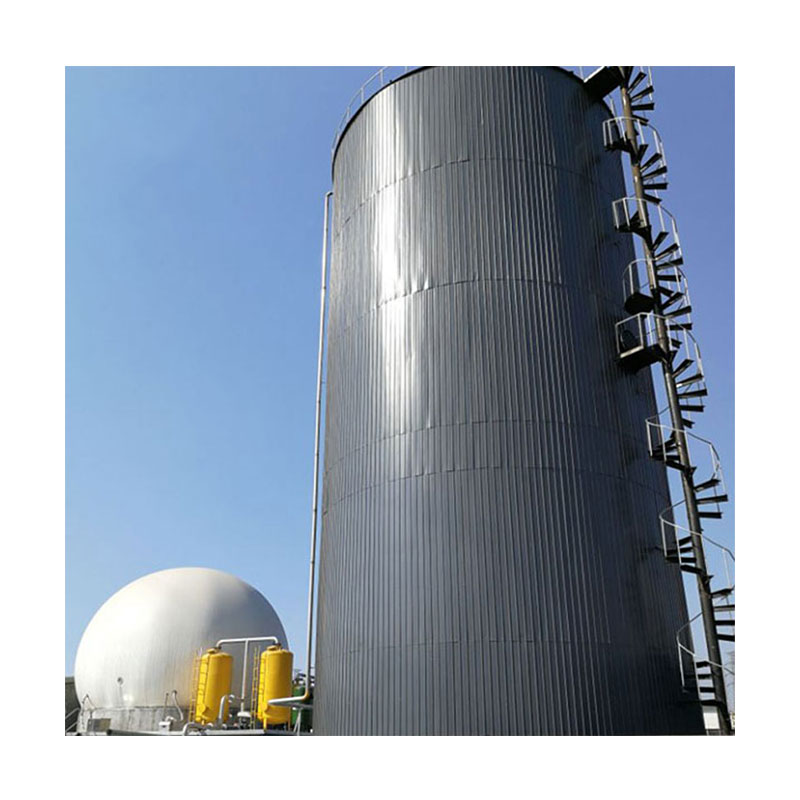 Anaerobic assembly tank with double film biogas holder